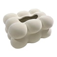 thumbnail image 2 of Soporte para pañuelos faciales, cubierta de caja de pañuelos de cerámica, fácil de llenar y acceder, regalos del Día de San Valentín para mesitas de , leche blanca, 2 of 7