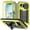 Yellow, variant on for iPhone 16e Rugged Metal Case, with Screen Protector Kickstand Camera Sliding Cover for iPhone 16e Full Cover Military Sturdy Armor Shockproof Dorp Test Cover for Outdoor, Silver