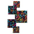 thumbnail image 3 of Designart "Fusion of Neon Graffiti in Pop Art V" Geometric Wall Art Set Of 5 - Multicolor Modern Wall Living Room Decor Set, 3 of 6