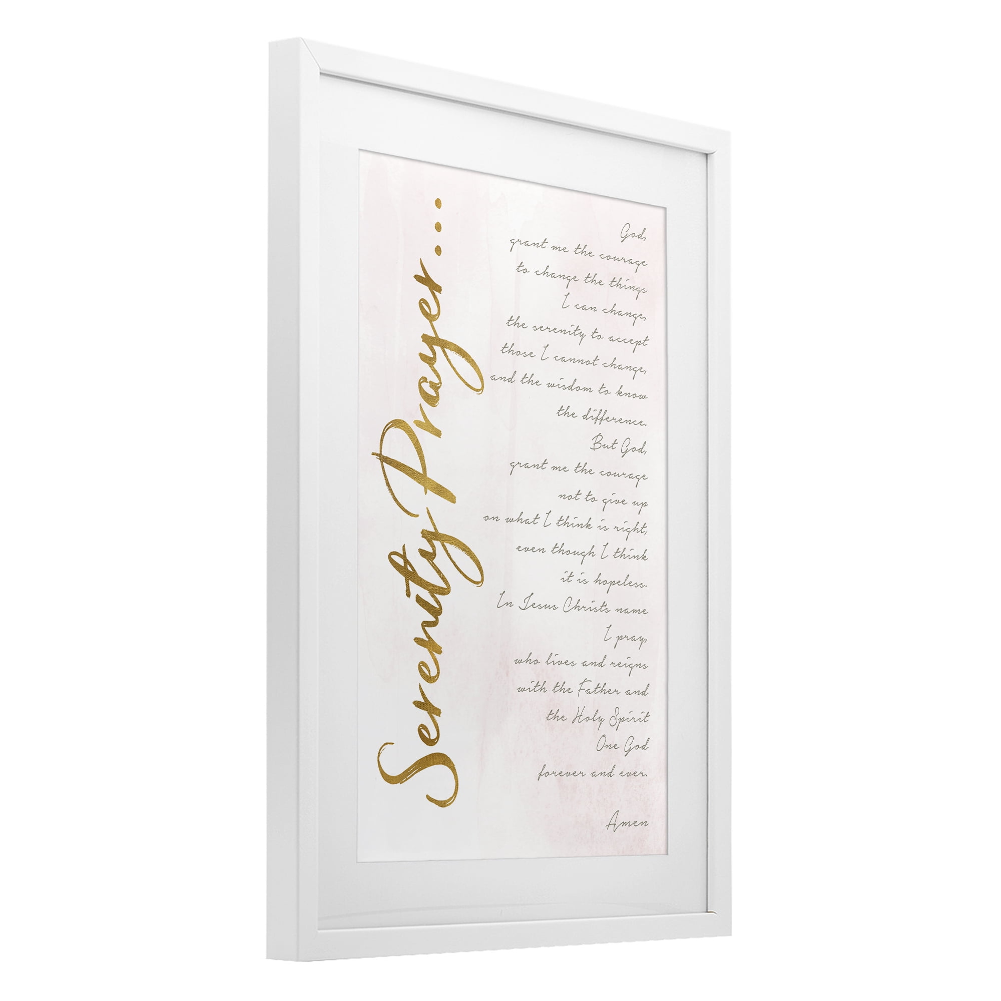 Stupell Industries Serenity Prayer Scripture White Framed Print Under Glass, design by Anna Quach