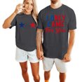thumbnail image 3 of Casual Printed Short Sleeve Crew Neck Loose Fit Tee For And, 3 of 4