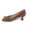 Brown, variant on Luna Square Toe Round Heel Leather Pump (10, Green, numeric_10)