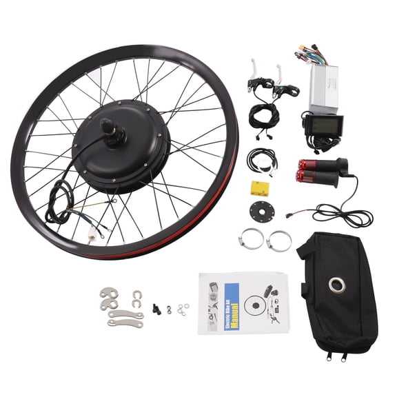 Electric Bicycle Wheels, 26" 72V 2000W Rear Wheel Electric Bike Kit with LCD Display, Complete E-Bike Conversion Kit, Aluminum Alloy Rim, Bike Accessories