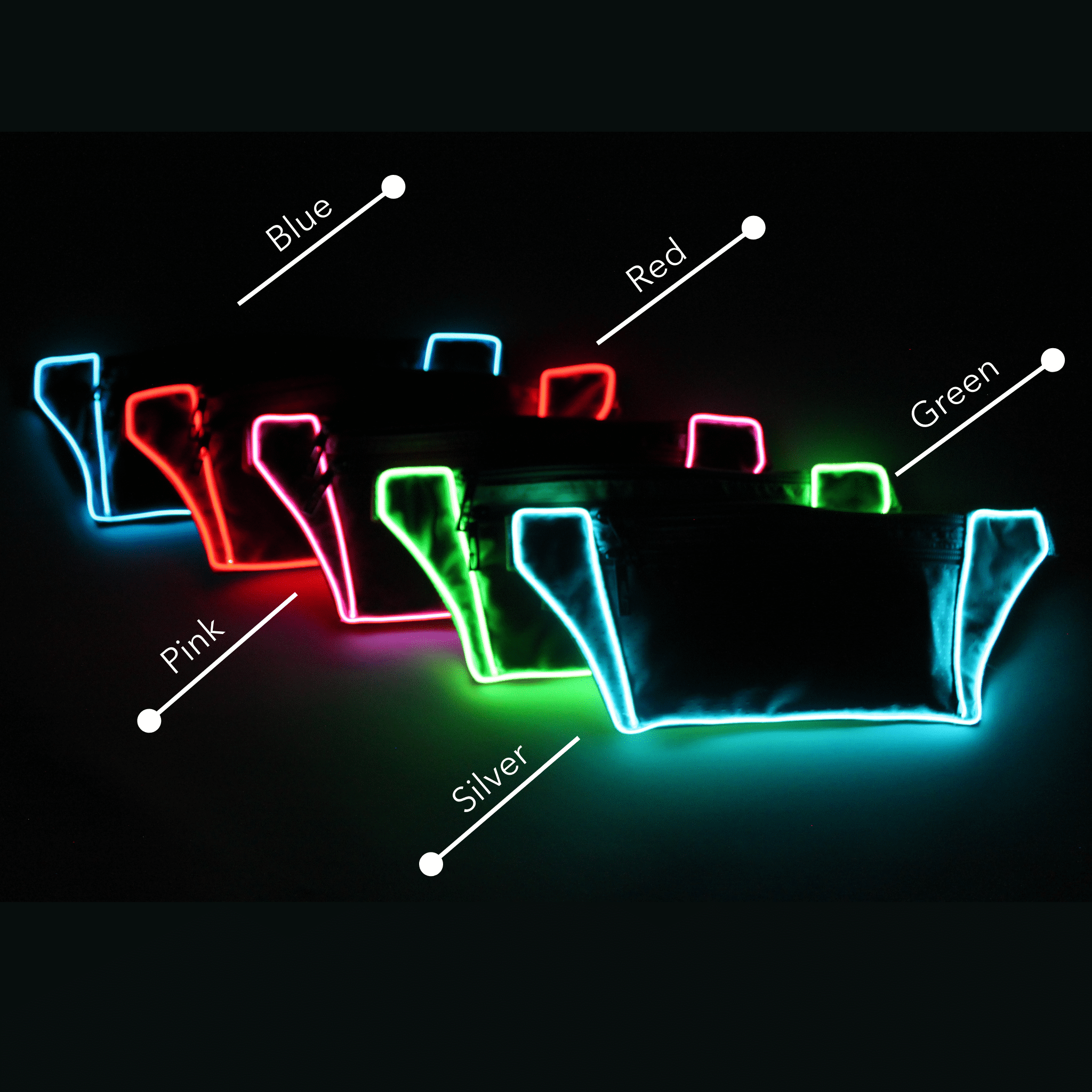 Light Up Red Fanny Pack