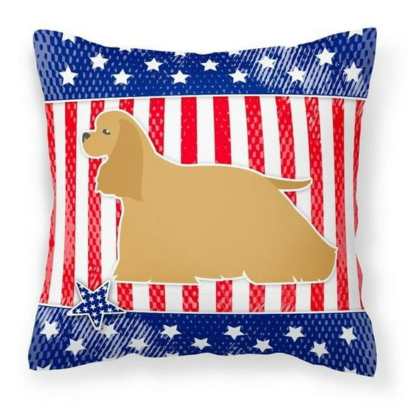 USA Design with Dog Fabric Decorative Pillow