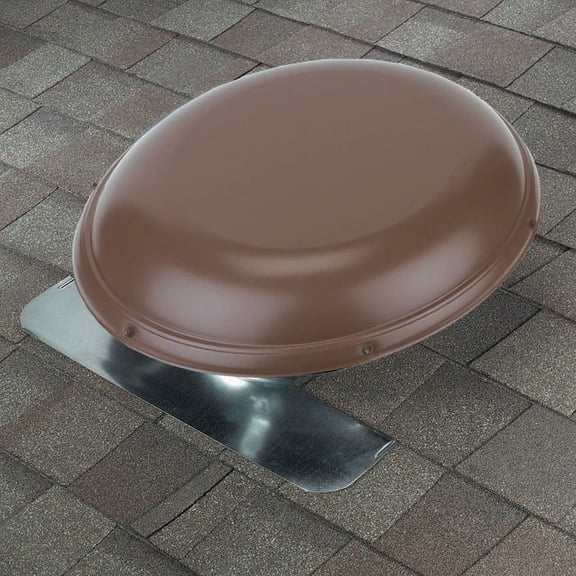 Air Vent 53831 Roof Mounted Metal Dome Power Attic Ventilator - Brown
