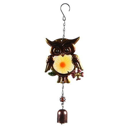 

Dealovy Owl Wind Chimes Metal Crafts Painted ornaments Creative bell Pendants Savings