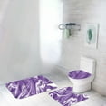 thumbnail image 2 of Wovilon Bathroom Decor 3 Pcs Rug Set With ColorfulMarble Bathroom Set With AntiSlip Rug Toilet Lid Cover And U Shape Mat, 2 of 6