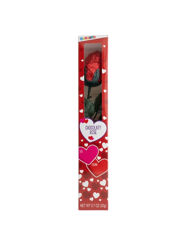 Galerie Valentine's Day Foil Wrapped Chocolaty Rose in Box, 0.7 oz (20g)