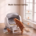 thumbnail image 3 of PetPivot AutoScooper 12 Self Cleaning Cat Litter Box, Automatic Litter Box with Open Top, Safety Sensors, Anti-Pinch, Easy Step, Grey, 3 of 9