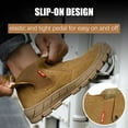 thumbnail image 5 of LAoutun Welding Work Boots for Men High top Steel Toe Boots Slip on Construction Shoes, 5 of 6