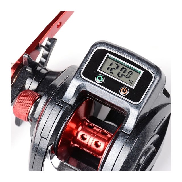 13+1 Ball Bearing Left / Right Fishing Reel with Digital Display Baitcasting Line counter Reel 6.3:1 Casting Reel ,Rigid Aluminum Skeletal Frame