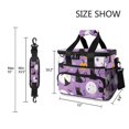 thumbnail image 3 of FORMRS Insulated Cooler Bag 24 Cans Capacity Soft Leakproof Lunch Box with Side Pockets, Purple Halloween Pattern, 3 of 7