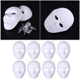 thumbnail image 3 of 8pcs Diy Pintura en blanco Máscara Pulp Mask Mask de graffiti para la máscara de fiesta de la mascarada de vestimenta de cosplay (cara masculina), 3 of 5