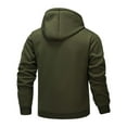 thumbnail image 4 of FEIFLY Men's Heavyweight Plush Windproof Zip Up Outerwear Jackets Long Sleeve Warm Hooded Sweatshirt Outerwear Coats, 4 of 4