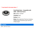 thumbnail image 2 of Front Brake Rotor - Compatible with 2008 - 2009 Ford Taurus, 2 of 2