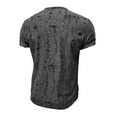 thumbnail image 3 of Wyobmus Men's Short Sleeve T-Shirts Buttons Up Pullover Quick Dry Knit Collared Casual Shirts Dark Gray, 3 of 6
