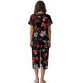 thumbnail image 2 of DISNIMO Maple Leaves Printed Womens Pajama Set Soft Sleepwear Summer Loungewear Round Neck Tops and Capri Pant Pjs Set, M, 2 of 7