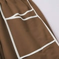 thumbnail image 4 of Women's Baggy Wide Leg Pants Casual Fall Trousers Drawstring Waist Barrel Sweatpants with Pockets Lounge Brown, 4 of 6