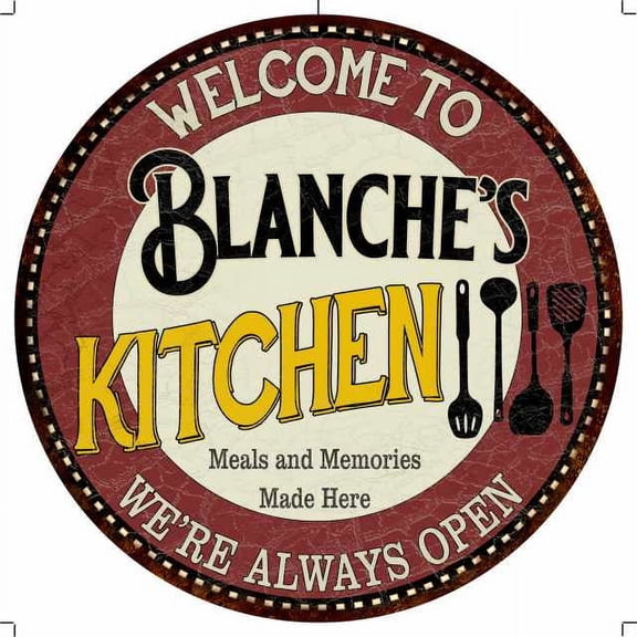 Blanche's Kitchen 14" Round Metal Sign Bar Game Room Wall Decor 100140040323