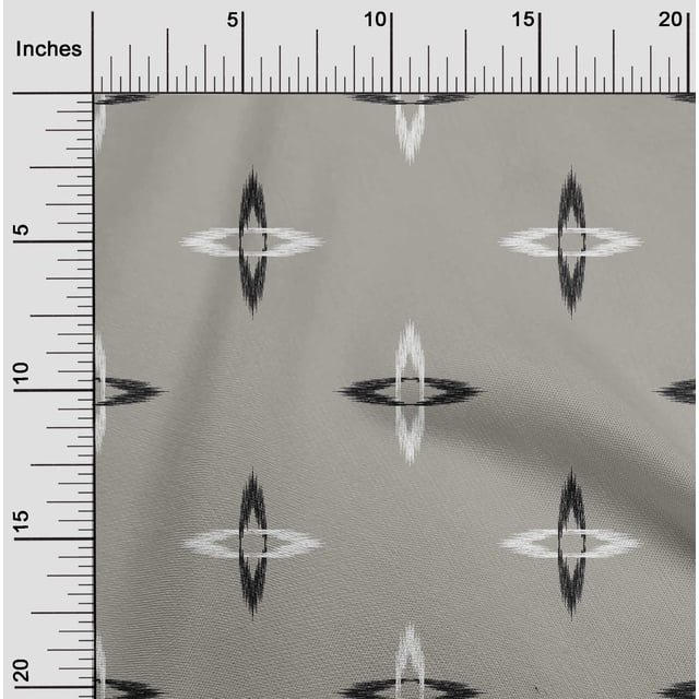 oneOone Cotton Poplin Fabric Arrow Ikat Printed Craft Fabric BTY 56 Inch Wide