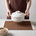 thumbnail image 4 of Unique Bargains 4pcs Cotton and Linen Washable Table Mats Coffee 17.7"x13.8", 4 of 6