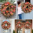 thumbnail image 2 of comerut Door Hanging Garland Decorative Aesthetic Decorate Cloth Autumn Simulation Tulip Garland for Festival, 2 of 7