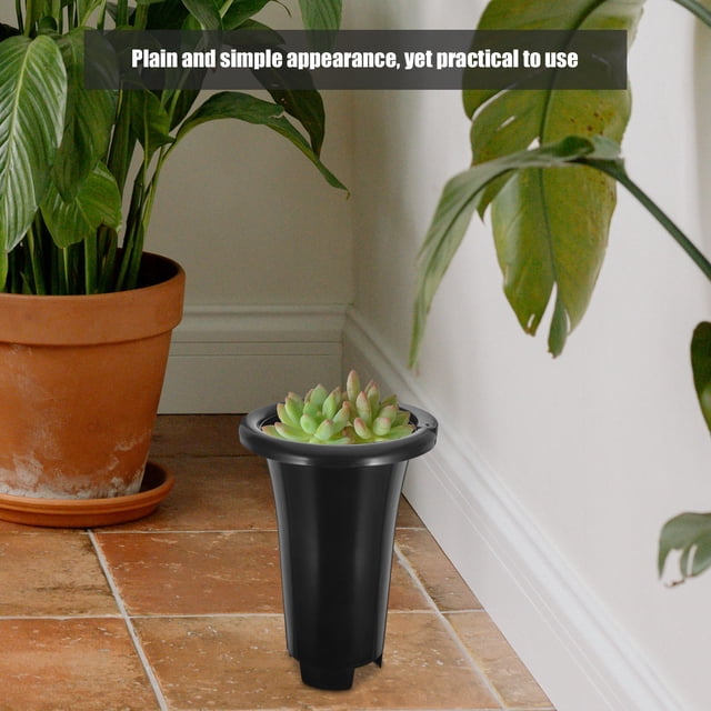 LITINKIMI 12Ud Macetas Para De Plástico Negro Con Ventilación Para Jardinería En Interiores