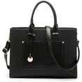 thumbnail image 3 of Laptop Bag 15.6 Inch for Women - Multi Pocket Waterproof PU Leather Ladies Computer Tote Shoulder Bags (Black)…, 3 of 8