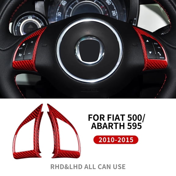 Real Hard Carbon Fiber Sticker For Fiat 500 Abarth 595 695 2008-2013 2014 2015 2016 2017 2018 2019 2020 2021 2022 2023 Car Decor.