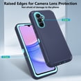 thumbnail image 4 of Asuwish Compatible with Samsung Galaxy A15 5G/4G Phone Case Hybrid Rugged Shockproof Hard Protective Drop Proof Full Body Heavy Duty Mobile Cell Cover for A 15 G5 15A Women Men Blue, 4 of 8