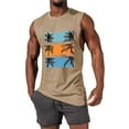 thumbnail image 2 of Cmfcve Men's Summer Tank Top Crew Neck Sleeveless Graphic Tees Breathable Elastic Beach Tank Top, 2 of 5