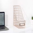thumbnail image 3 of Nordic Wrought Iron File Holder Desk Shelf Magazine Book Storage Rack Organizer, 3 of 4