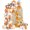 Beige, Orange, variant on Orange Thanksgiving Arch Backdrop Cover 6Ft, Wedding Arch Covers Stretchy Backdrop, Fall Maple Leaves Berries Black Plaid Fitted 2 Sided Arched Photo Background for Birthday Party Decorations