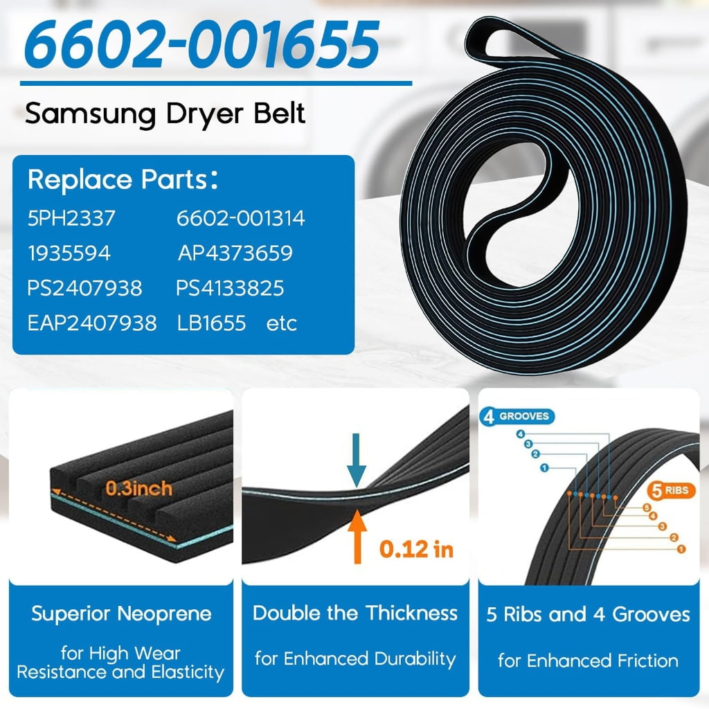 Dryer Drum Replacement With Idler Wheel Belt Spring For Multiple Models Includes Guide