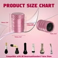 thumbnail image 3 of Xotic Tech 4pcs Tire Valve Stem Cover Caps Anodized Aluminum Alloy, Corrosion Resistant Leak-Proof Wheel Valve Cap Set Exterior Accessories, Universal for Cars Trucks Motorcycles SUVs and Bikes (Pink), 3 of 9