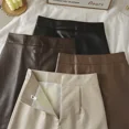 thumbnail image 5 of Minivestido ajustado de talle alto y talla grande para mujer, falda negra de corte A con cobertura de cadera, nuevo estilo de otoño, 5 of 5