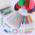 thumbnail image 6 of Harigal 73 Piece Beginners Crochet Kit, Premium Bundle Includes Yarn Balls, Needles, Accessories Kit, Canvas Tote Bag for Travel, 6 of 7