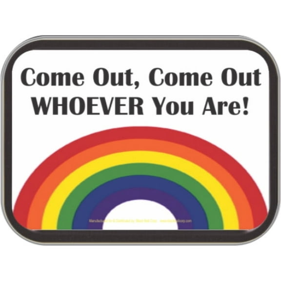 Come Out Stash Tin Storage Container 4.37" L x 3.5" W x 1" H