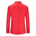 thumbnail image 3 of IYTR Mens Suit Coat Long Sleeve Jacket Patchwork Button Up Lapel Fashion Business Casual Suit Coat Red M, 3 of 3