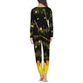 thumbnail image 3 of FKELYI Music Thanksgiving Women Pajamas 2 PCS Durable Maple Leaf Fall Nightwear for Women Pajama Elastic Long Sleeve Pjs Size 3XL, 3 of 5