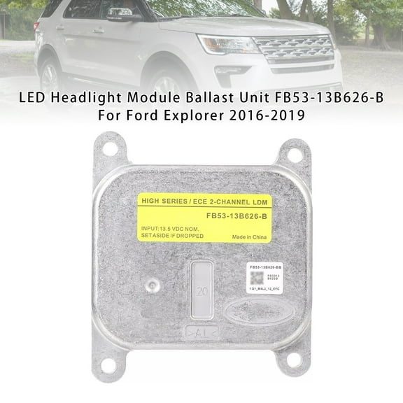LED Headlight Module Ballast Unit FB53-13B626-B For Ford Explorer 2016-2019