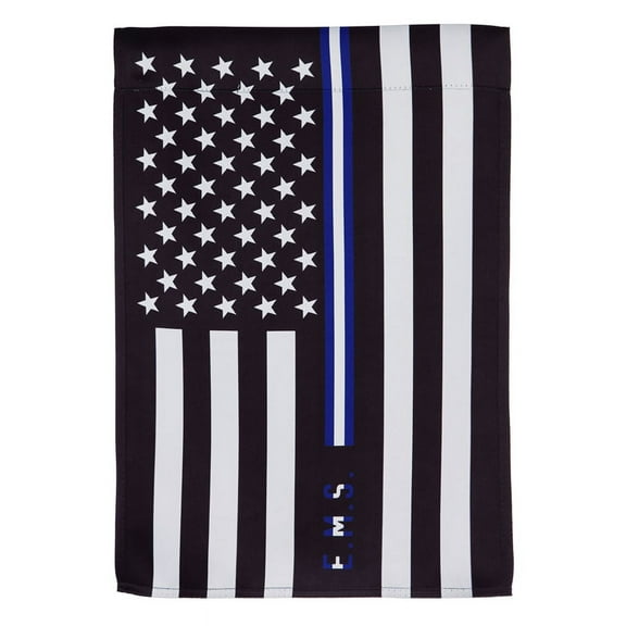 Evergreen Flag, EMS Thin White Line Garden Suede Flag, 12.5'' x 0.04'' inches