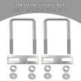 thumbnail image 2 of Square U-bolts U-bolts, 70 X 110 Mm Stainless Steel U-bolts, M8 U-bolt With Nut Frame Plate And Washer, M8 U-bolt For Fastening Boards And Pipes (70 X, 2 of 5