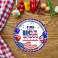 thumbnail image 5 of Patriotic American Flag Party Supplies Tableware Set Paper Plates and Napkins for Independence Day 4th of July USA Red White Blue Barbecue Birthday Disposable Dinnerware Decor, 5 of 6