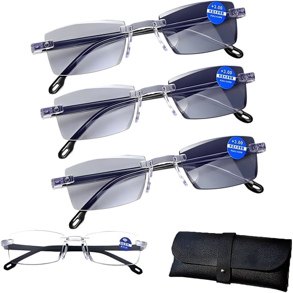 GJX Adjustable Focus Reading Glasses, Anti Blue Light Zoom Eyewear for Men Women, Dial Vision Presbyopia Glasses for Computer