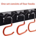 thumbnail image 5 of Garage Organizer, 64inch Adjustable Storage System With 16 Hooks 4 Pcs Rails Tool Storage Wall Mounted Garden Storage Door Mop Broom Tools Hol, 5 of 6