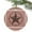 wine red, variant on Country Country Star Christmas Ceramic Ornament 2025,3" Round Xmas Tree Hanging Accessories with Gold Ribbon