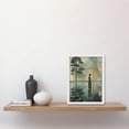 thumbnail image 2 of Reflecting and Reflection of Calm Artwork Modern Simple Calming Soft Painting Flat Lake Trees Artwork Framed Wall Art Print A4, 2 of 5