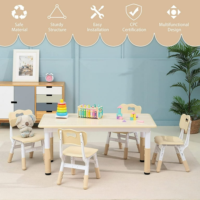 Toddler Table for Montessori homes and preschools. 3 heights